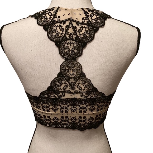 Intimately Free People Flocked Velvet Lace Bralette - Picture 3 of 5